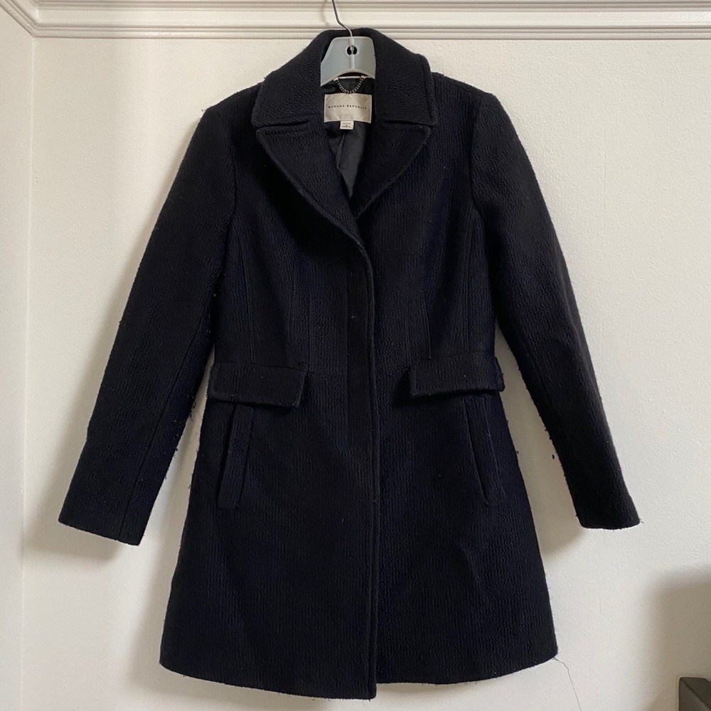 Banana Republic Black Pea Coat